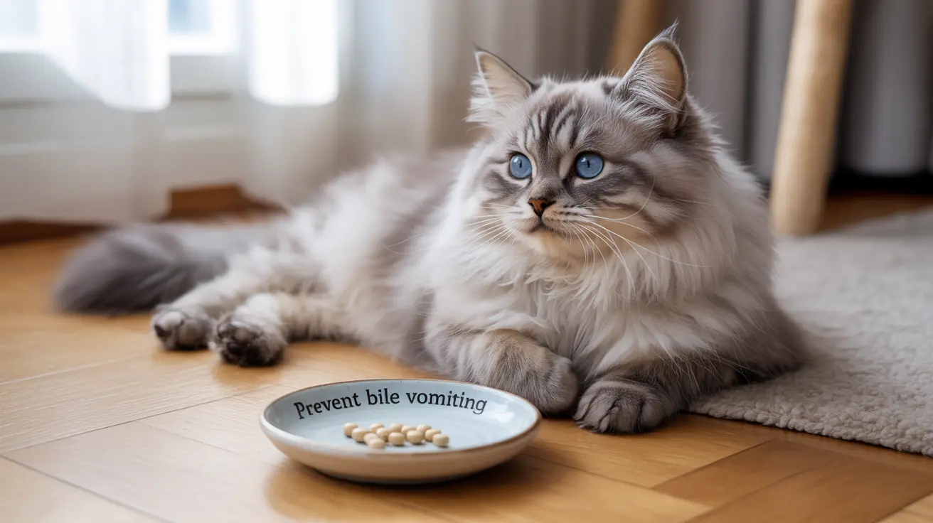 Gato vomitando bilis: causas, síntomas y tratamiento