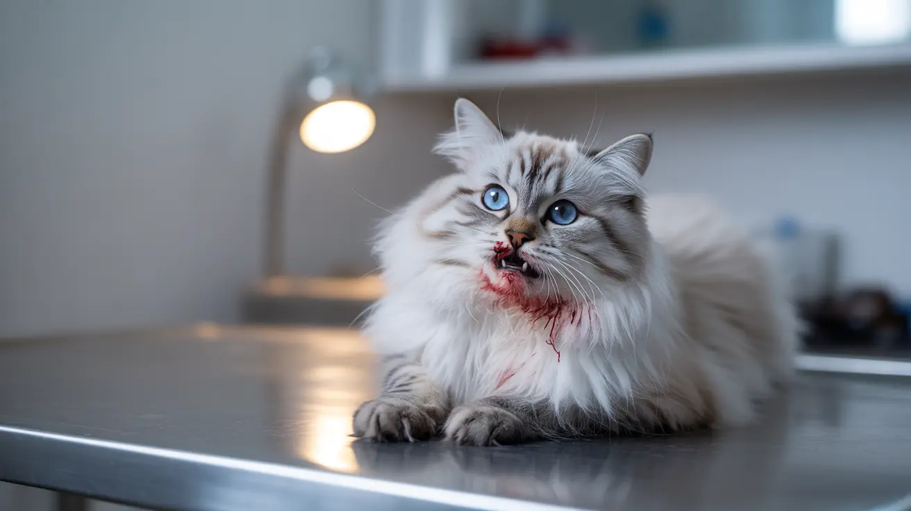 Gato vomita sangre: causas, síntomas y cuándo buscar atención de emergencia