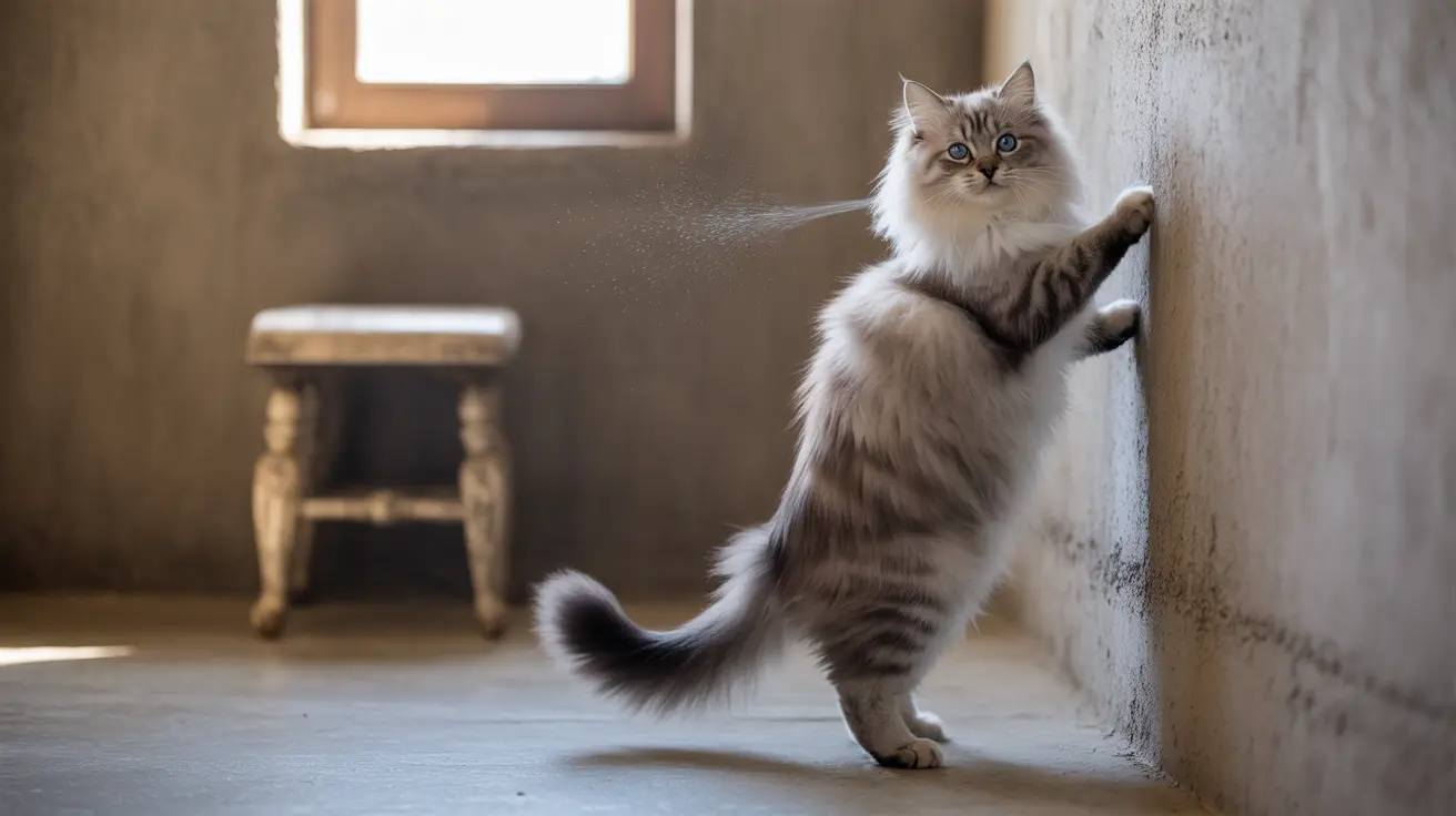 Diferencia entre la micción normal y el marcaje felino