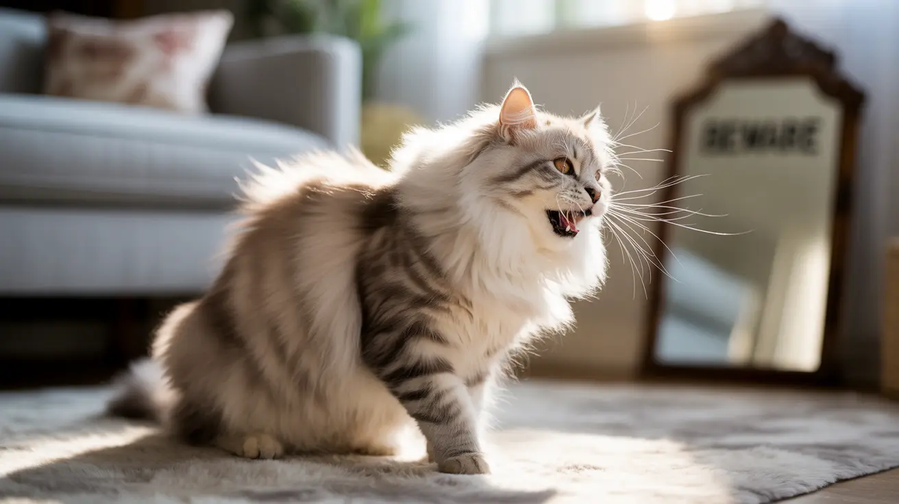 猫のシャー行動を理解する：その防御的な威嚇の意味