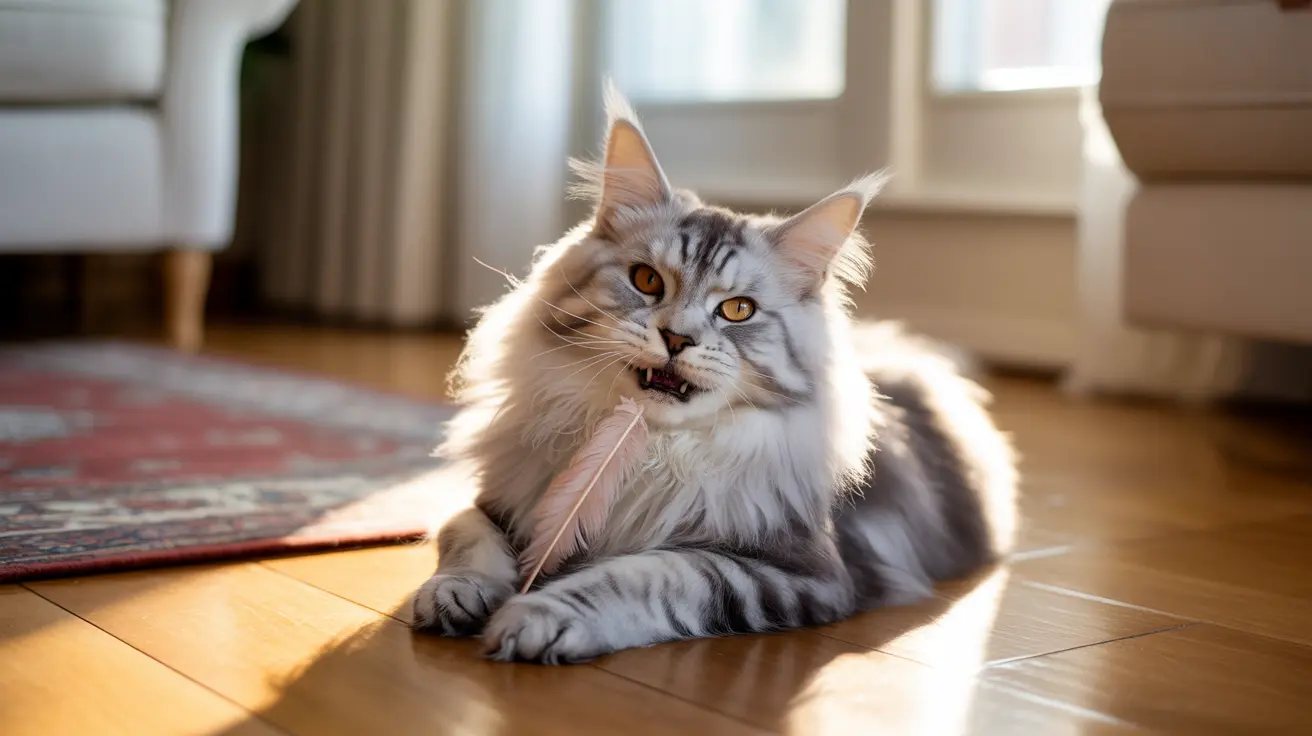 ¿Por qué mi gato mastica nada y ronronea?