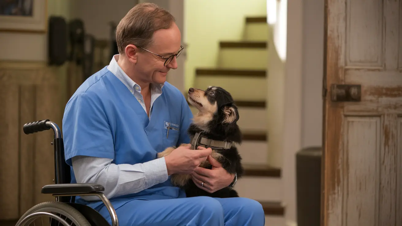Veterinarian comforting a dog owner during euthanasia consultation