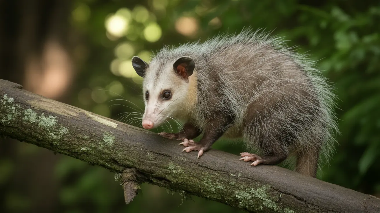 Willow the Virginia opossum, Maple the striped skunk, and Mahogany the spectacled owl at Virginia Aquarium