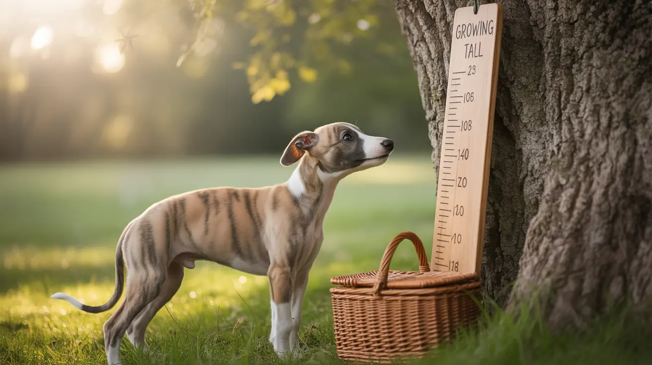 Taille et croissance du whippet : repères et courbes par âge