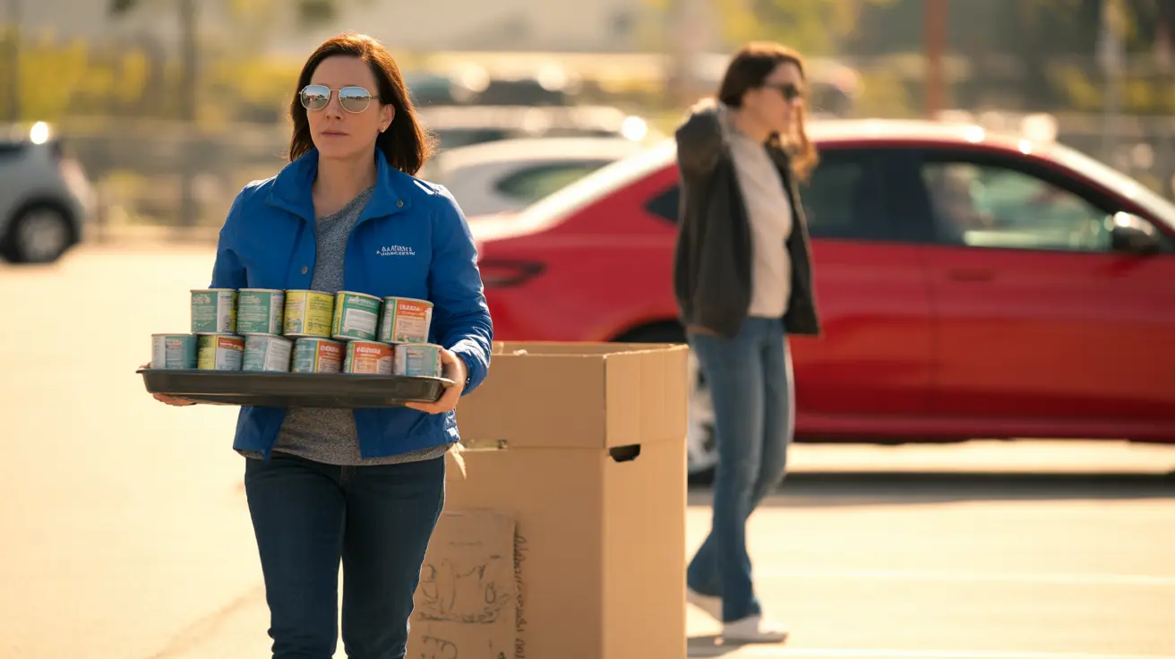 Volunteers and Brewers fans donating pet supplies at American Family Field for Milwaukee animal shelters