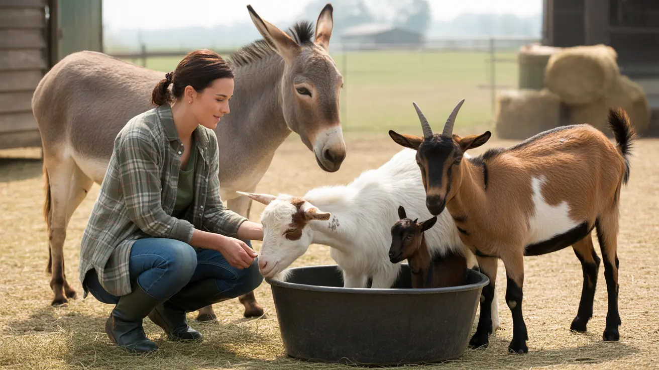 Fairytale Farm Animal Sanctuary with rescued farm animals on the sanctuary grounds