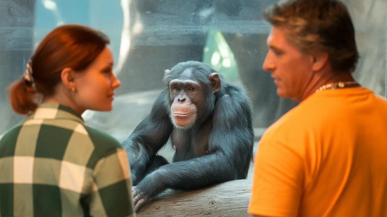 Children and families viewing chimpanzees and grizzly bears at Riverside Discovery Center zoo